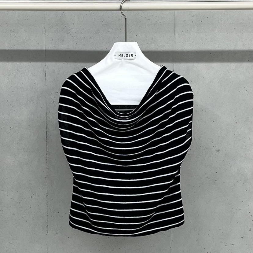 HELDER-P韓國直郵女裝新款熱賣時尚26春夏吊帶背心露肩條紋HELDER吊帶/背心圖色2