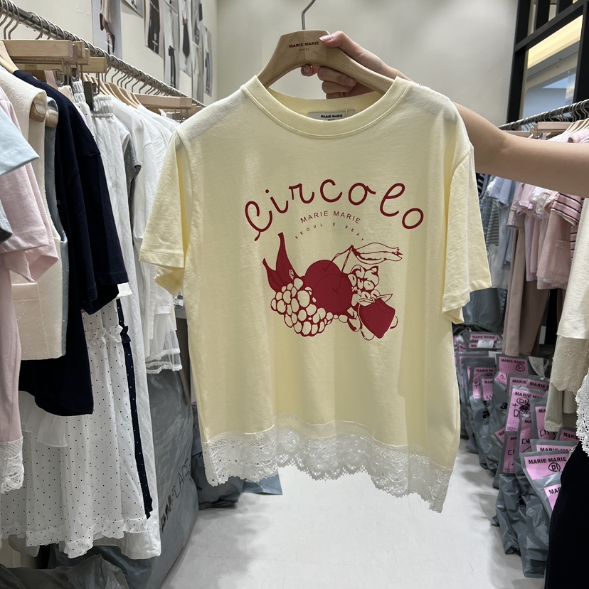 MARIE MARIE韓國直郵女士新款推薦人氣休閑職業26春夏T恤MARIE MARIET恤圖色2