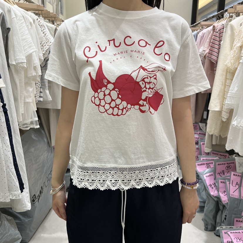 MARIE MARIE韓國直郵女士新款推薦人氣休閑職業26春夏T恤MARIE MARIET恤圖色3