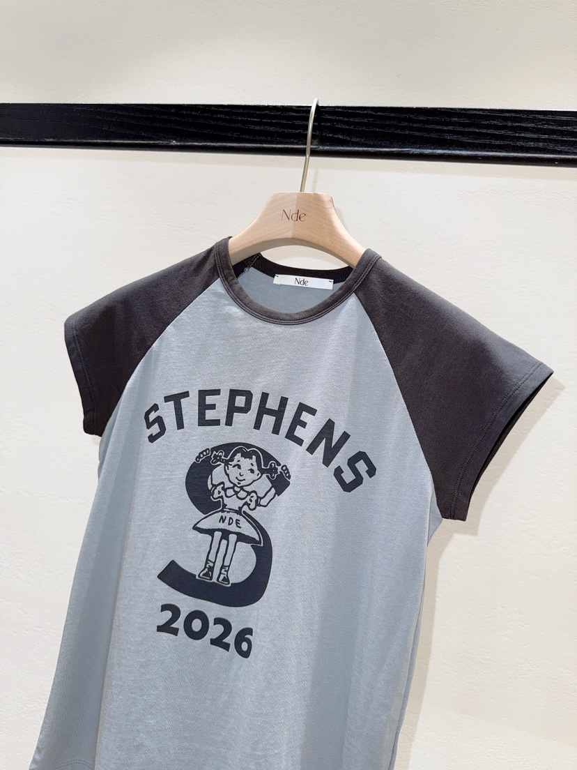 NDE韓國直郵女士新款推薦熱賣人氣26春夏職業時尚T恤插肩袖BOHEME_NDET恤