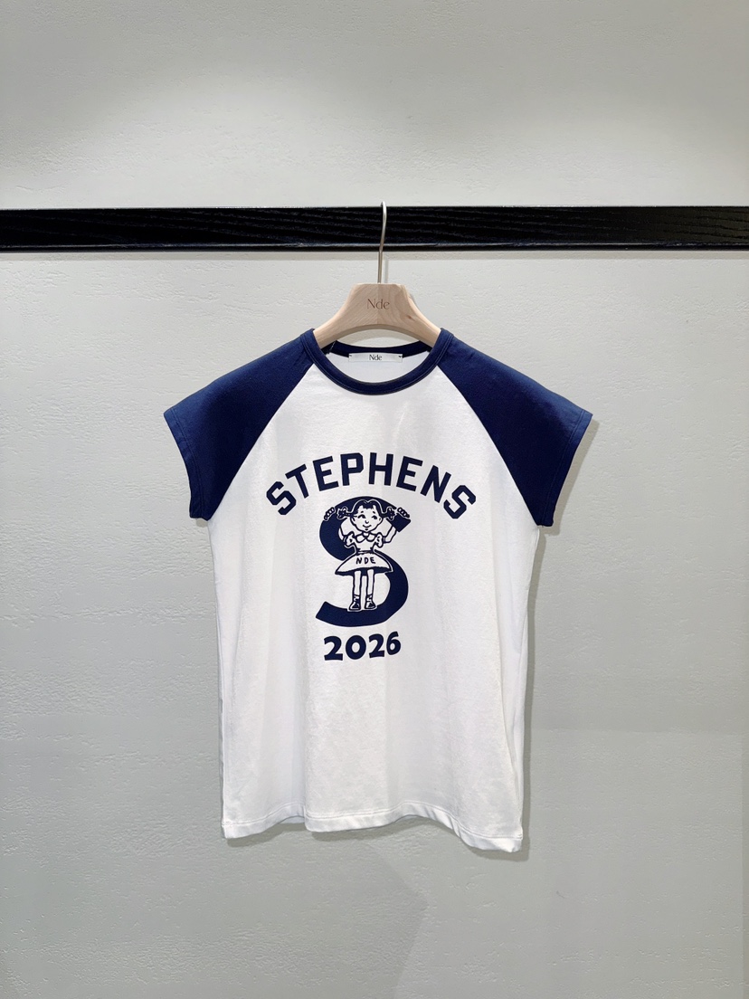 NDE韓國直郵女士新款推薦熱賣人氣26春夏職業時尚T恤插肩袖BOHEME_NDET恤圖色2