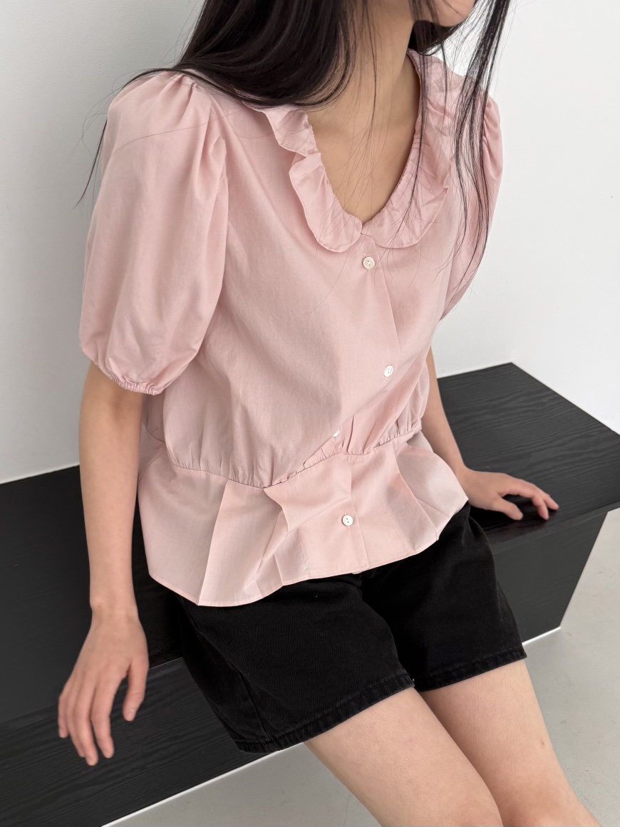 A P-STUDIO韓國直郵實拍女裝新品休閑26春夏襯衫蕾絲衫A P-STUDIO襯衫/蕾絲衫