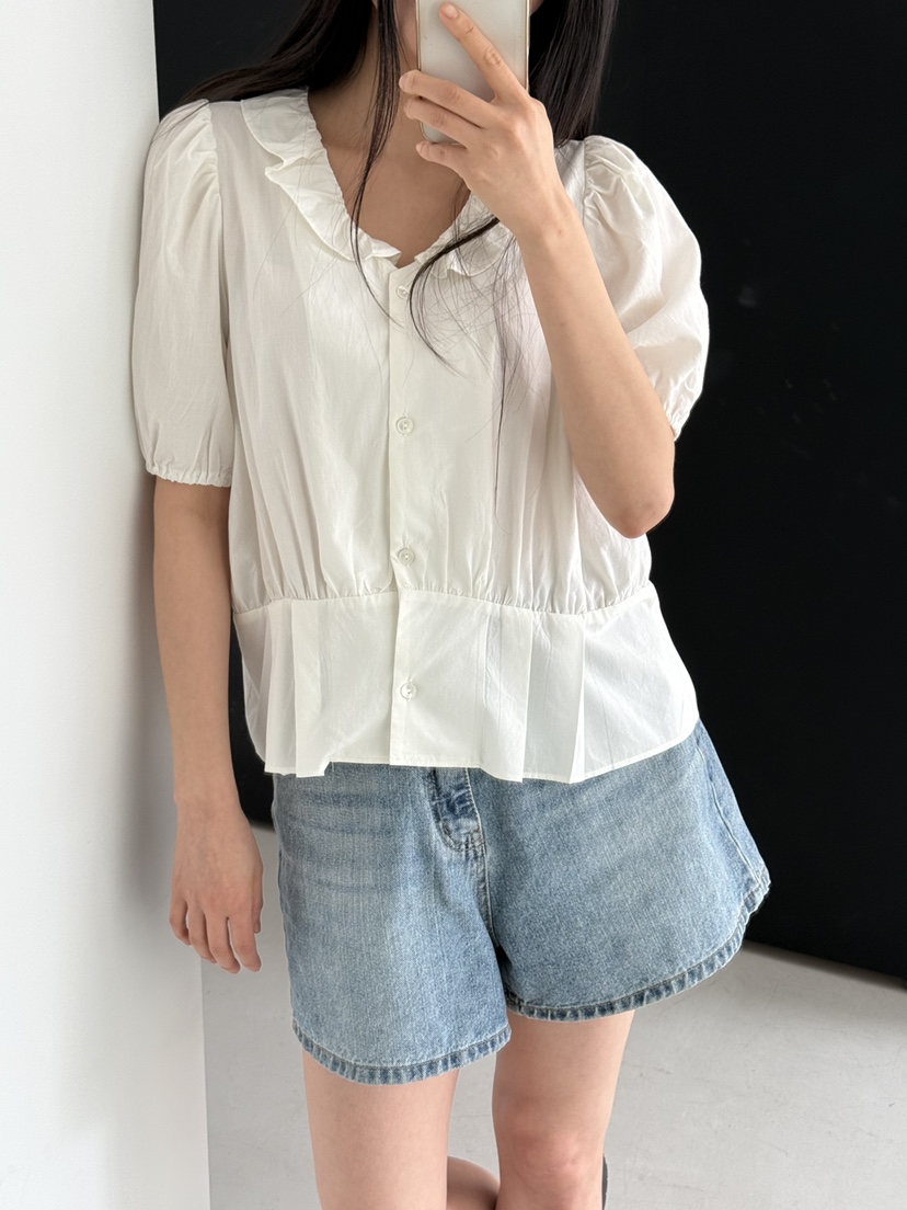 A P-STUDIO韓國直郵實拍女裝新品休閑26春夏襯衫蕾絲衫A P-STUDIO襯衫/蕾絲衫