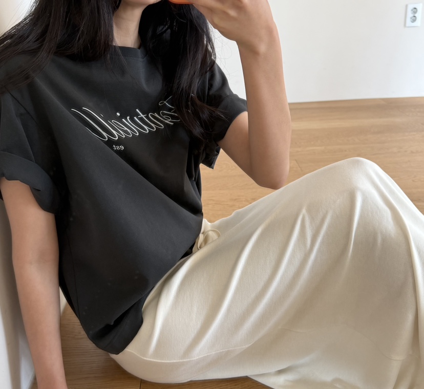 AMY GRACE-A韓國直郵實拍女士新款熱賣26春夏休閑推薦T恤AMY GRACE-AT恤