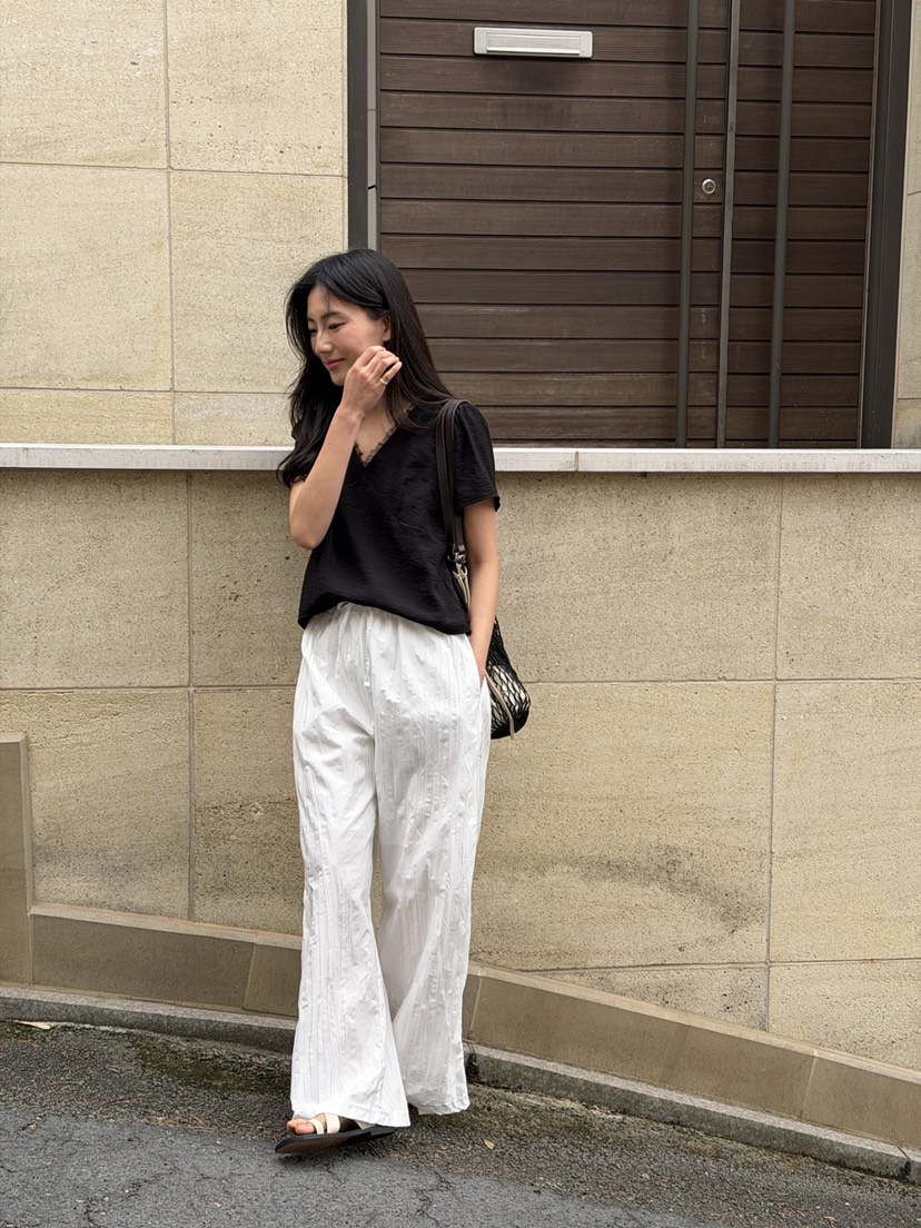 AMY GRACE-A韓國東大門直郵女士新款人氣休閑休閑褲褶皺AMY GRACE-A休閑褲