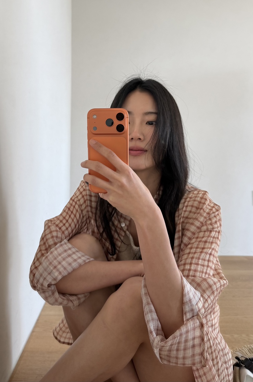 AMY GRACE-A韓國代購女裝新品人氣襯衫蕾絲衫不含內搭格子AMY GRACE-A襯衫/蕾絲衫