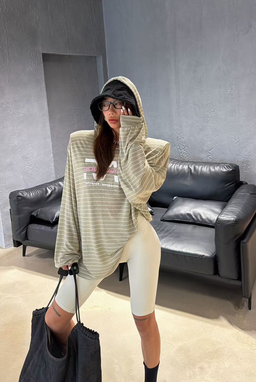 BLACK BABI韓國直郵女裝新品職業熱賣人氣長袖T恤連帽衫BLACK BABI長袖T恤圖色2