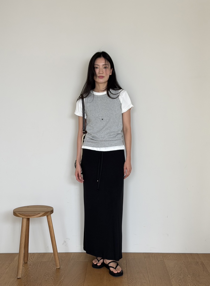 AMY GRACE-A韓國代購女士新款熱賣時尚人氣職業長裙人造絲AMY GRACE-A長裙