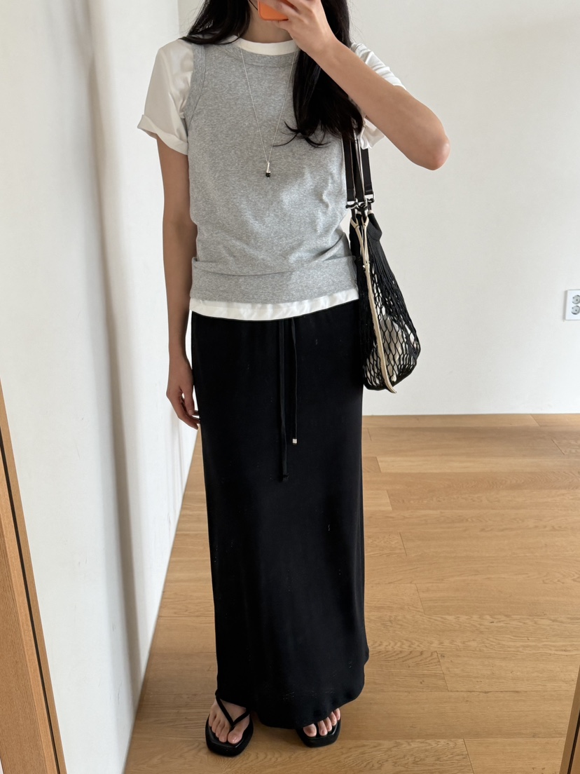 AMY GRACE-A韓國代購女士新款熱賣時尚人氣職業長裙人造絲AMY GRACE-A長裙