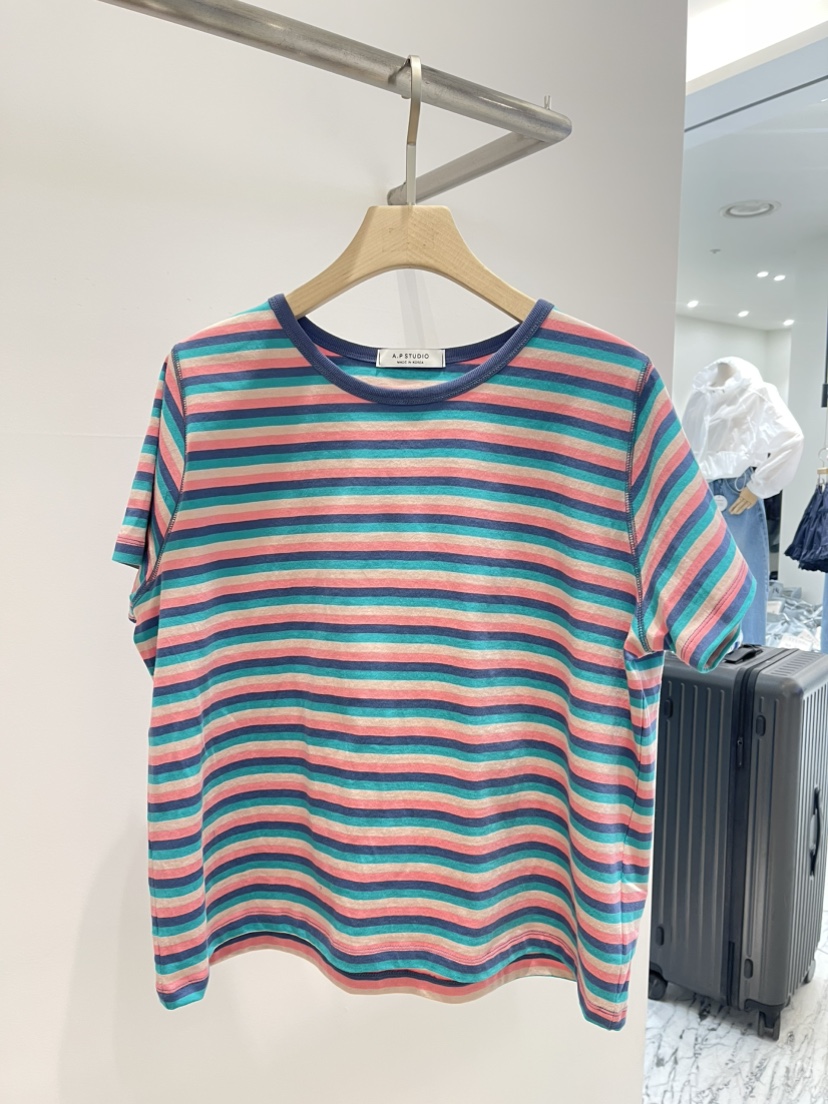 A P-STUDIO韓國東大門代購女士新品熱賣時尚人氣26春夏T恤A P-STUDIOT恤圖色1