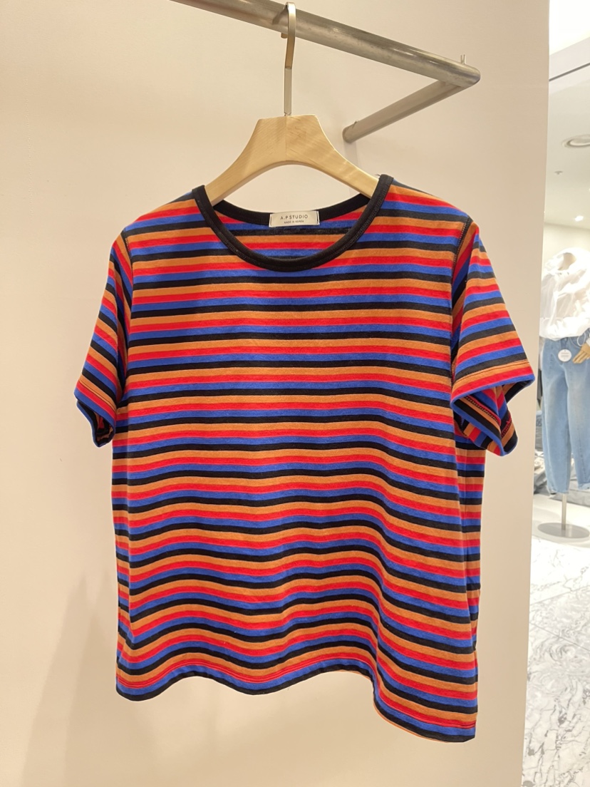 A P-STUDIO韓國東大門代購女士新品熱賣時尚人氣26春夏T恤A P-STUDIOT恤圖色2