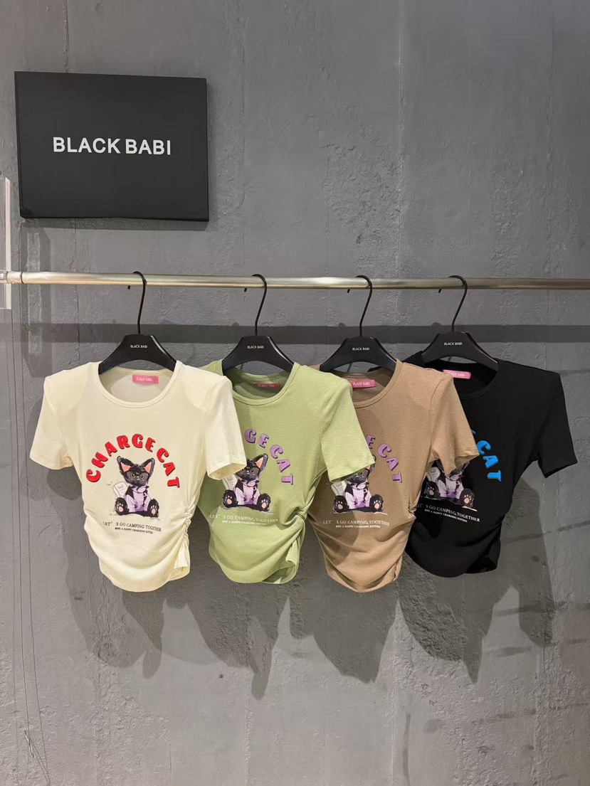 BLACK BABI韓國東大門直郵女士新品熱賣人氣26春夏時尚T恤BLACK BABIT恤