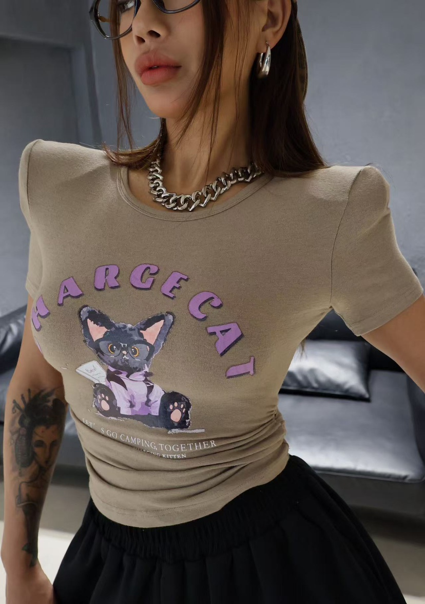 BLACK BABI韓國東大門直郵女士新品熱賣人氣26春夏時尚T恤BLACK BABIT恤圖色3