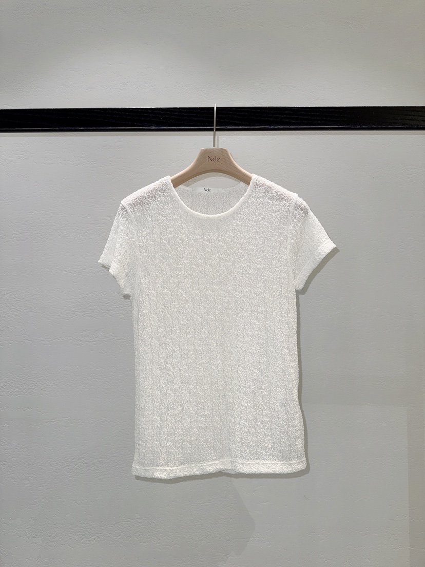 NDE韓國直郵女裝新款職業時尚人氣熱賣推薦休閑26春夏T恤蕾絲BOHEME_NDET恤圖色1