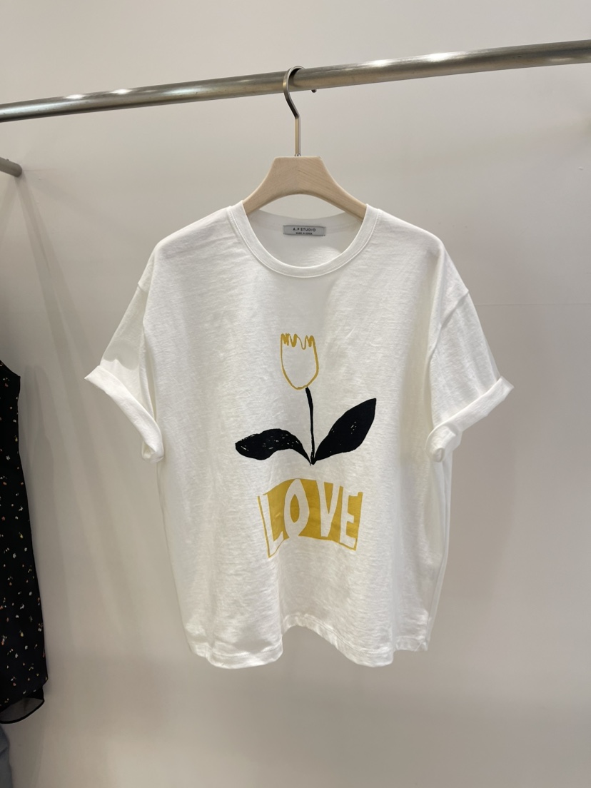 A P-STUDIO韓國東大門直郵女士新品熱賣休閑時尚人氣T恤A P-STUDIOT恤圖色1