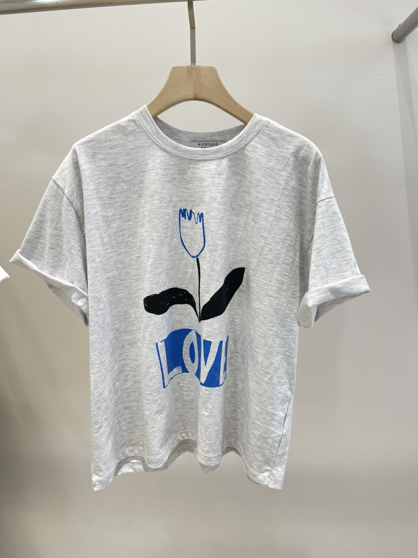A P-STUDIO韓國東大門直郵女士新品熱賣休閑時尚人氣T恤A P-STUDIOT恤圖色2
