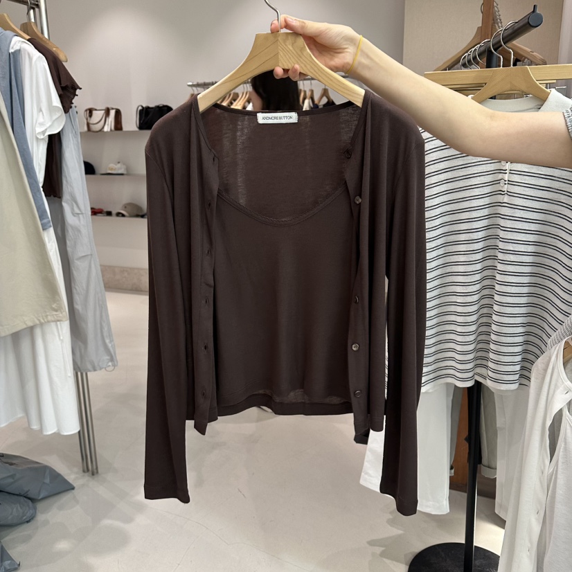 ANDMORE BUTTON韓國東大門直郵女士新款熱賣套裝套裝開衫ANDMORE BUTTON套裝圖色3