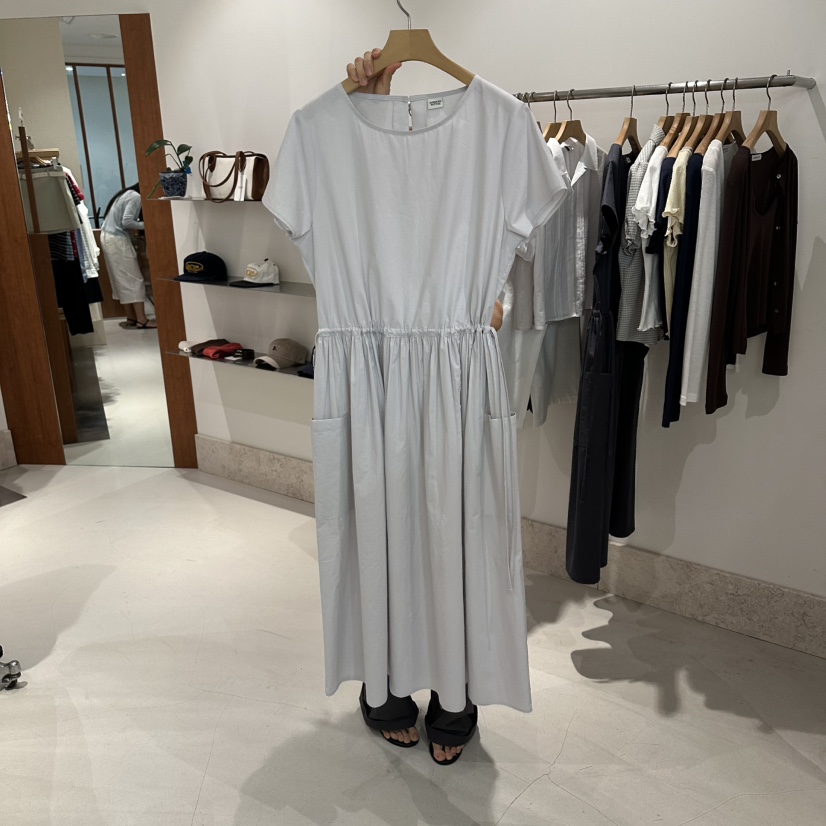 ANDMORE BUTTON韓國代購女士新品休閑人氣時尚連衣裙褶皺ANDMORE BUTTON連衣裙圖色3