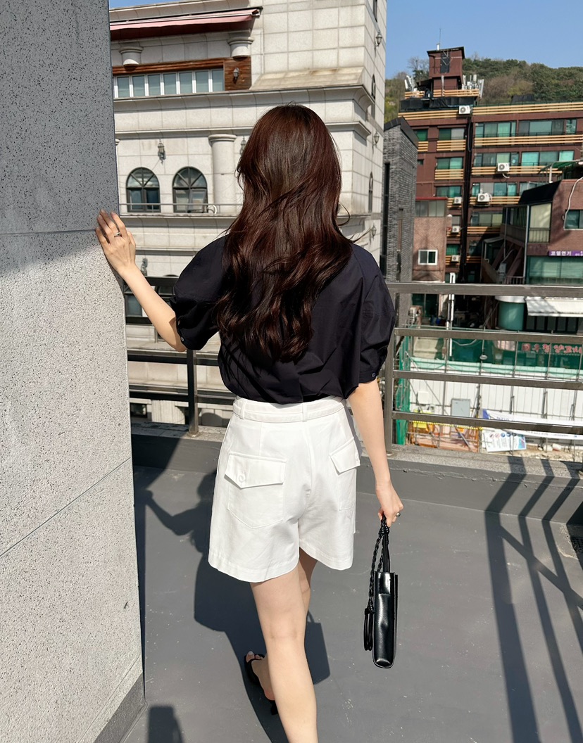 2ND GATE韓國東大門代購女士新品休閑推薦人氣短褲含腰帶2ND GATE短褲