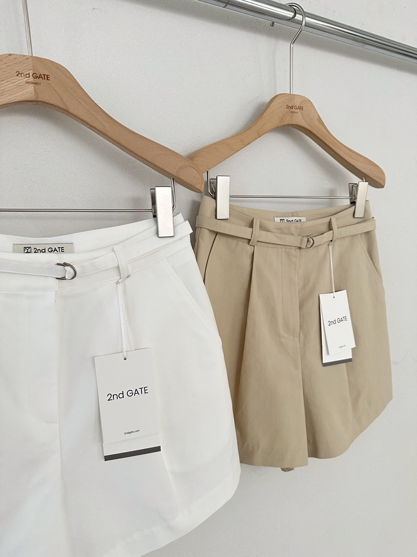 2ND GATE韓國東大門代購女士新品休閑推薦人氣短褲含腰帶2ND GATE短褲