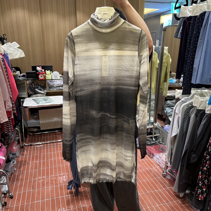 EEE韓國直郵實拍女裝新款26春夏推薦人氣熱賣時尚連衣裙透視EEE連衣裙圖色1