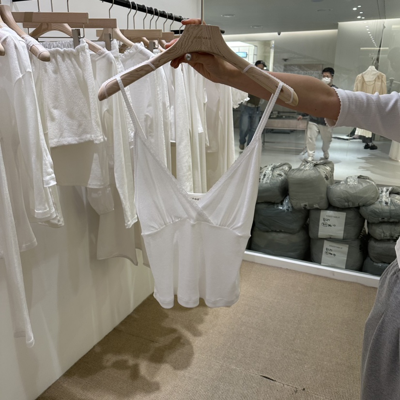 VEGETABLE韓國直郵實拍女士新品26春夏時尚職業熱賣吊帶背心VEGETABLE吊帶/背心圖色1