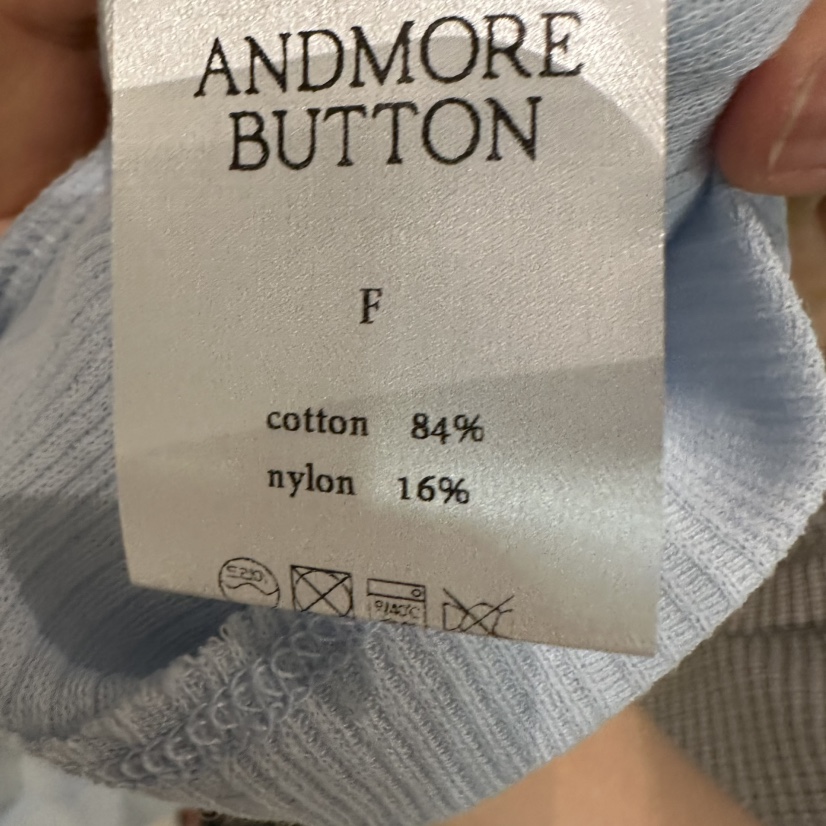 ANDMORE BUTTON韓國代購女裝新款推薦休閑26春夏長袖T恤ANDMORE BUTTON長袖T恤