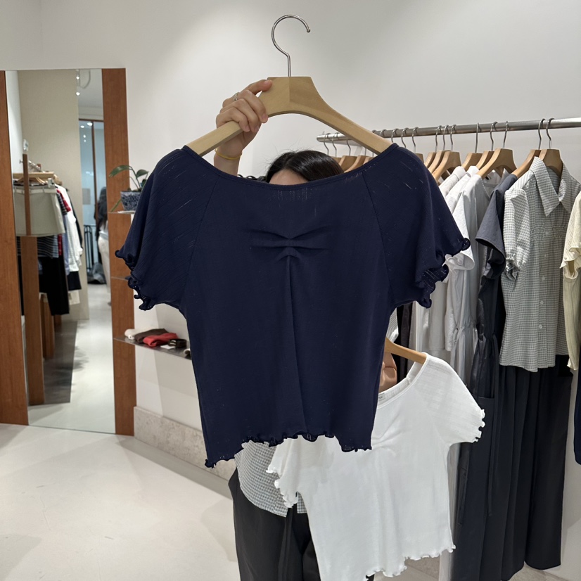 ANDMORE BUTTON韓國直郵實拍女士新品推薦職業熱賣休閑T恤ANDMORE BUTTONT恤圖色3