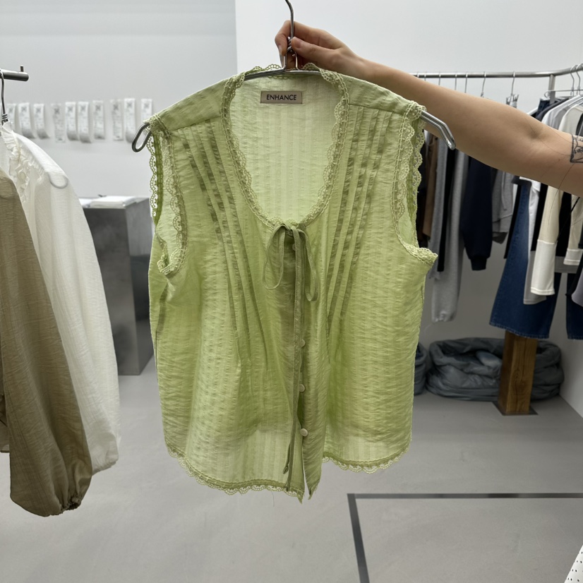 ENHANCE韓國東大門直郵女士新款熱賣吊帶背心不含內搭褶裥ENHANCE/HOPESMORE吊帶/背心圖色3