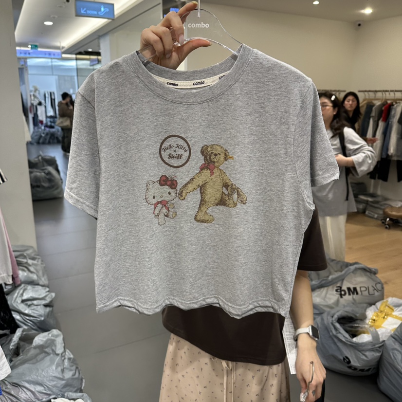 COMBO韓國代購女士新品熱賣人氣職業時尚26春夏推薦休閑T恤COM_BOT恤圖色2