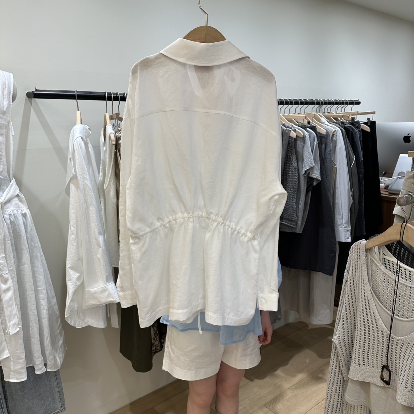 WINSOME韓國直郵女裝新款職業熱賣休閑26春夏夾克口袋亞麻WINSOME夾克