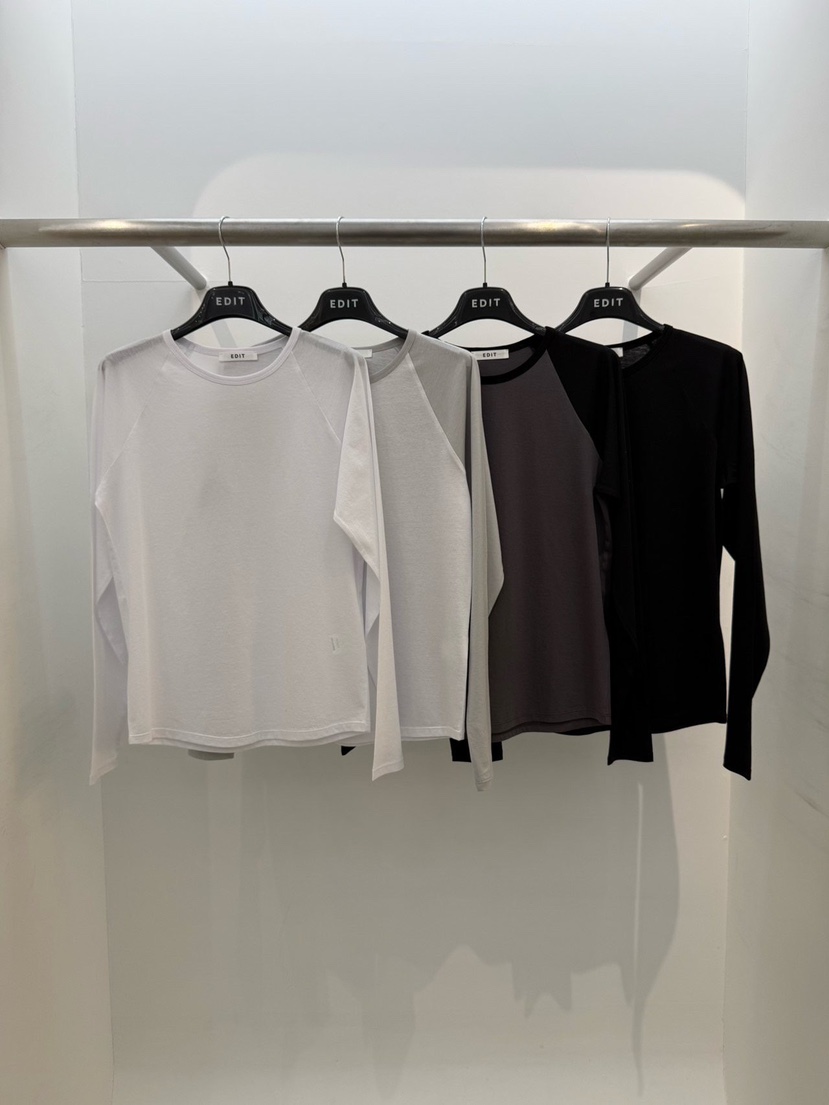EDIT韓國代購女士新品熱賣時尚休閑人氣職業推薦26春夏長袖T恤EDIT長袖T恤