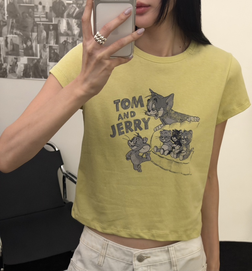 VISUAL SPACE/PAGE92/FLEISCHER韓國直郵女裝新款休閑T恤VISUAL SPACE/PAGE92/FLEISCHERT恤