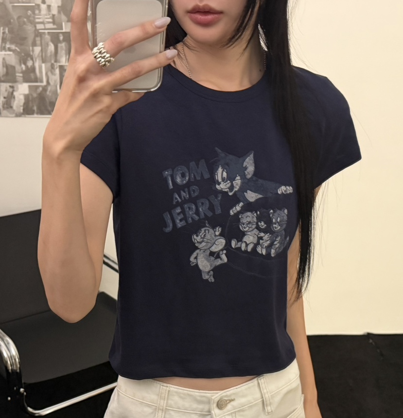 VISUAL SPACE/PAGE92/FLEISCHER韓國直郵女裝新款休閑T恤VISUAL SPACE/PAGE92/FLEISCHERT恤