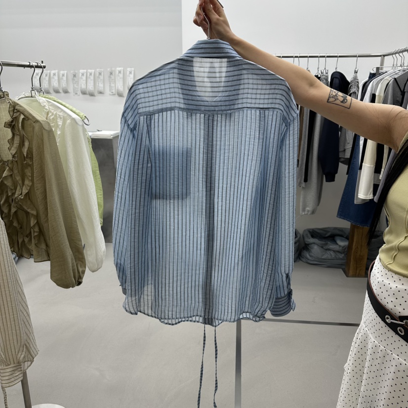 ENHANCE韓國代購女士新品休閑職業熱賣26春夏襯衫蕾絲衫透明ENHANCE/HOPESMORE襯衫/蕾絲衫