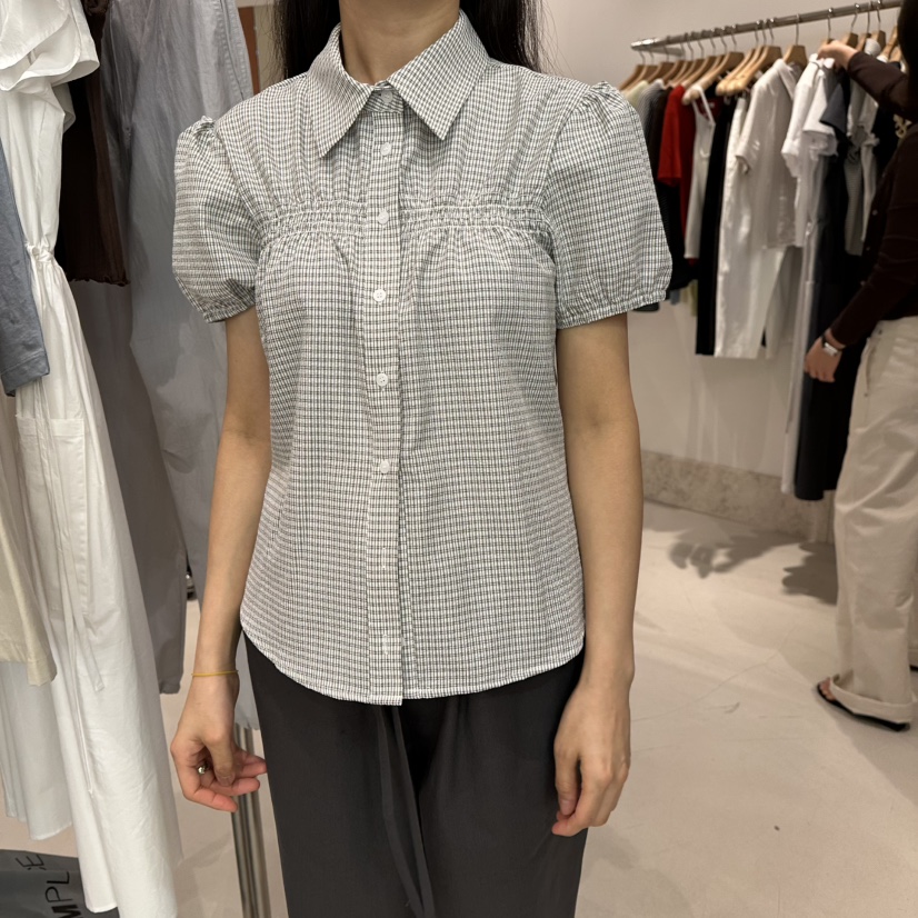 ANDMORE BUTTON韓國直郵實拍女士新品時尚休閑襯衫蕾絲衫ANDMORE BUTTON襯衫/蕾絲衫圖色1