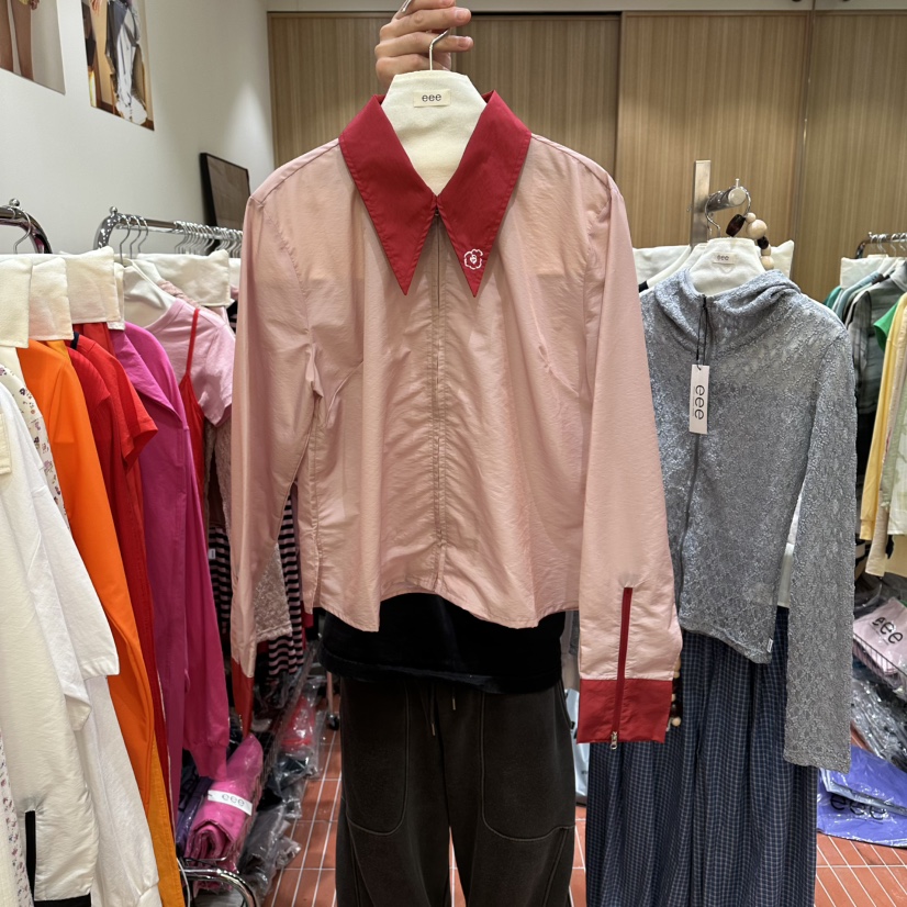EEE韓國東大門直郵女士新款人氣26春夏時尚職業襯衫蕾絲衫EEE襯衫/蕾絲衫圖色2