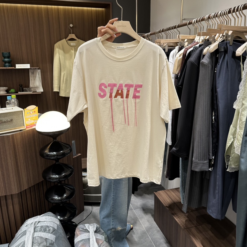 BABYTOUCH韓國代購女士新品時尚熱賣職業26春夏推薦休閑T恤BABYTOUCHT恤圖色2