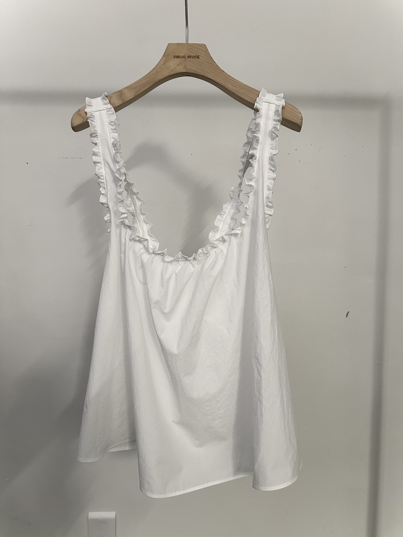 VISUAL SPACE/PAGE92/FLEISCHER韓國直郵實拍女士新品人氣吊帶背心荷葉邊VISUAL SPACE/PAGE92/FLEISCHER吊帶/背心圖色1