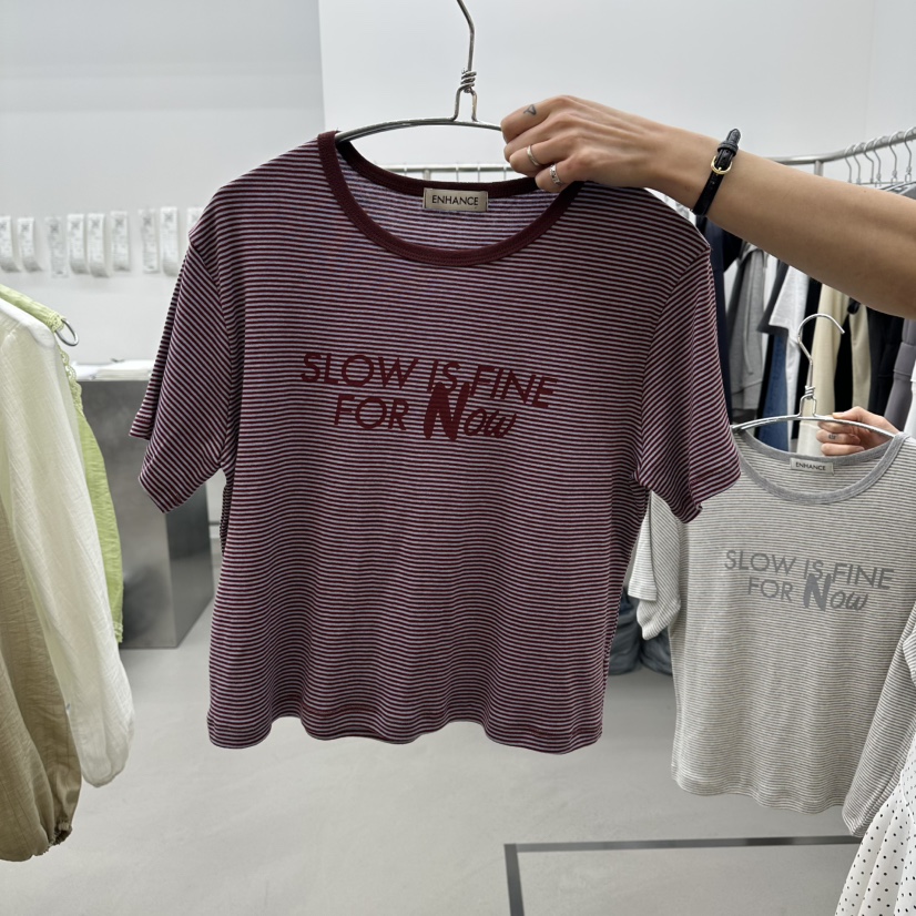 ENHANCE韓國直郵女士新品職業熱賣休閑26春夏時尚推薦T恤ENHANCE/HOPESMORET恤圖色1