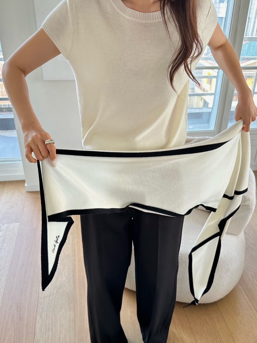 2ND GATE韓國代購女士新款26春夏時尚熱賣人氣針織衫含圍巾2ND GATE針織衫