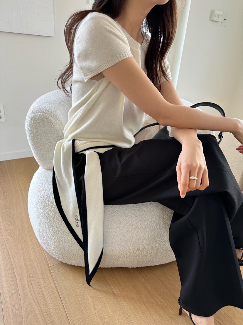 2ND GATE韓國代購女士新款26春夏時尚熱賣人氣針織衫含圍巾2ND GATE針織衫