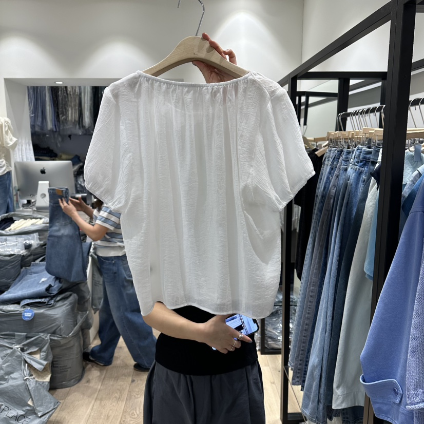 BRUNI/RICOTTA韓國直郵女裝新款時尚推薦襯衫蕾絲衫褶裥BRUNI/RICOTTA襯衫/蕾絲衫