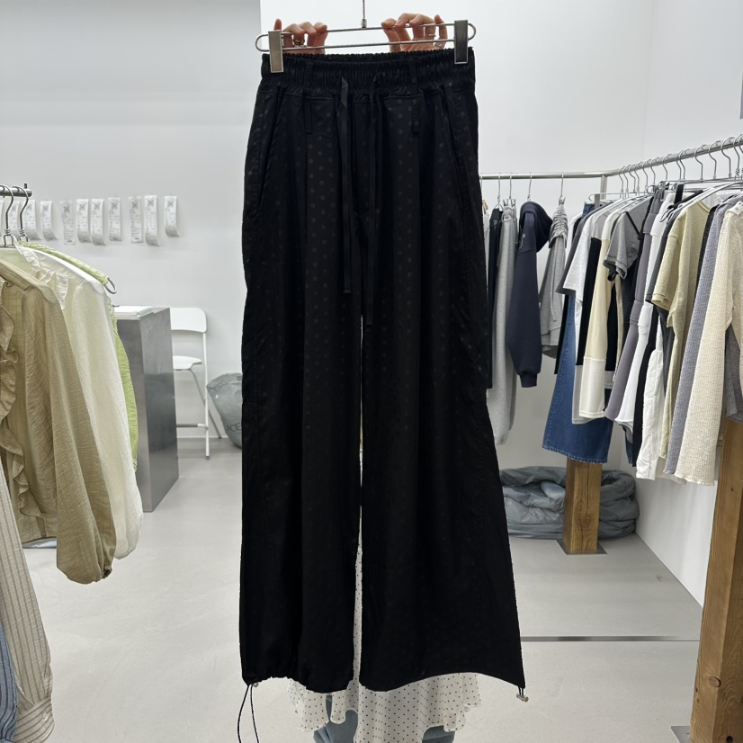 ENHANCE韓國代購女裝新品熱賣休閑26春夏人氣推薦休閑褲腰帶ENHANCE/HOPESMORE休閑褲圖色1黑色