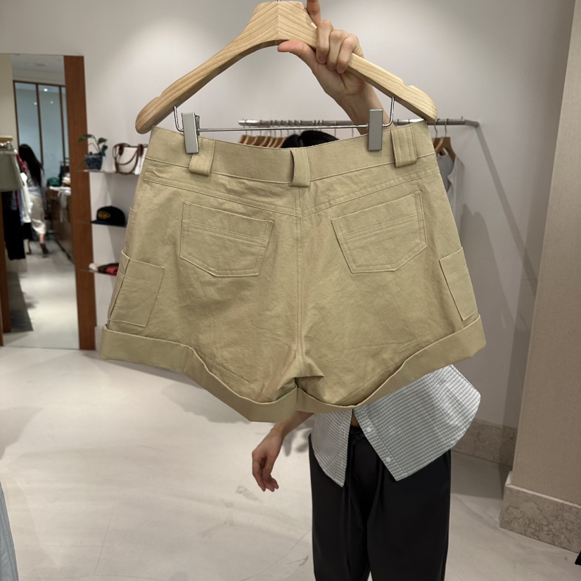 ANDMORE BUTTON韓國直郵實拍女裝新品休閑時尚26春夏短褲口袋ANDMORE BUTTON短褲