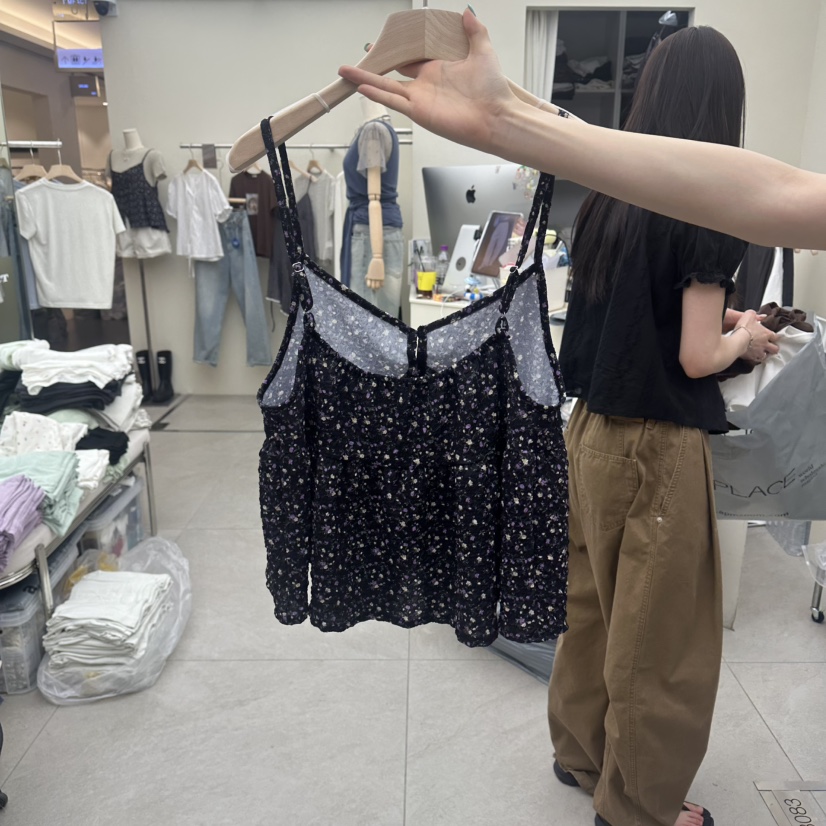 I MFACT韓國直郵實拍女裝新品熱賣人氣26春夏吊帶背心花朵I MFACT吊帶/背心