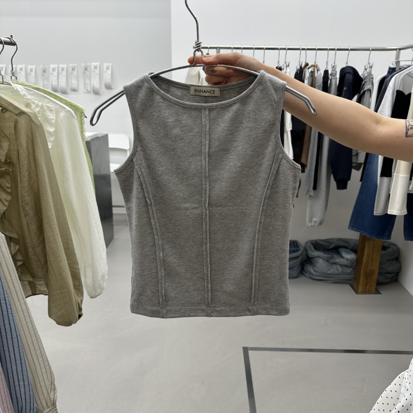 ENHANCE韓國東大門直郵女士新品休閑熱賣時尚吊帶背心鏤空ENHANCE/HOPESMORE吊帶/背心圖色2