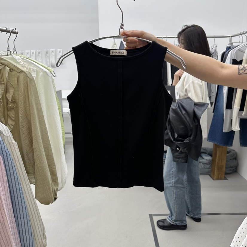 ENHANCE韓國東大門直郵女士新品休閑熱賣時尚吊帶背心鏤空ENHANCE/HOPESMORE吊帶/背心圖色3
