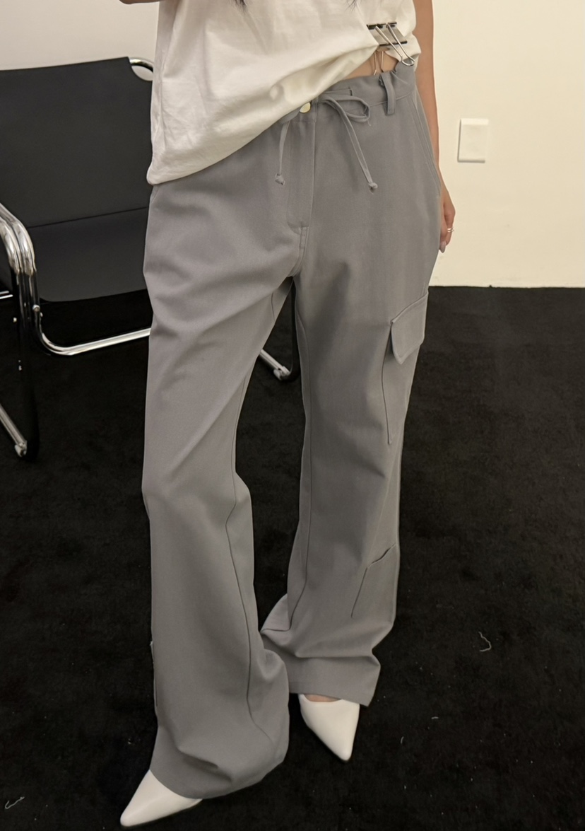 VISUAL SPACE/PAGE92/FLEISCHER韓國直郵女士新品人氣休閑褲口袋抽繩VISUAL SPACE/PAGE92/FLEISCHER休閑褲