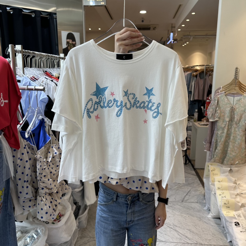 CHEAP-CHIC韓國東大門直郵女士新款人氣熱賣職業推薦T恤CHEAP-CHIC/CHARLES THE SECONDT恤圖色1